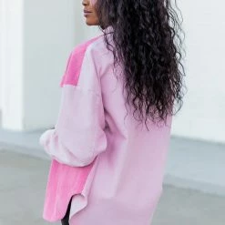 Top 10 ✨ Pink Lily On The Way Pink Colorblock Corduroy Shacket 🥰 -Glam-girl Sales 186258 17 650x