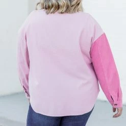 Top 10 ✨ Pink Lily On The Way Pink Colorblock Corduroy Shacket 🥰 -Glam-girl Sales 186258 7 650x