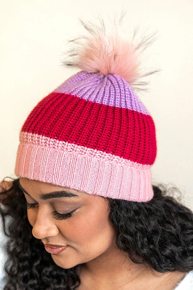 Top 10 β Pink Lily Dream Of You Purple And Pink Colorblock Pom Beanie FINAL SALE π 4 Top 10 β Pink Lily Dream Of You Purple And Pink Colorblock Pom Beanie FINAL SALE π - Image 2