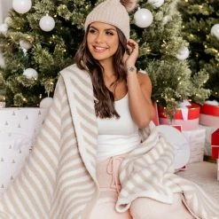 Deals ✔️ Pink Lily Make Me Believe Taupe Herringbone Blanket 😉 -Glam-girl Sales 186268 2 650x