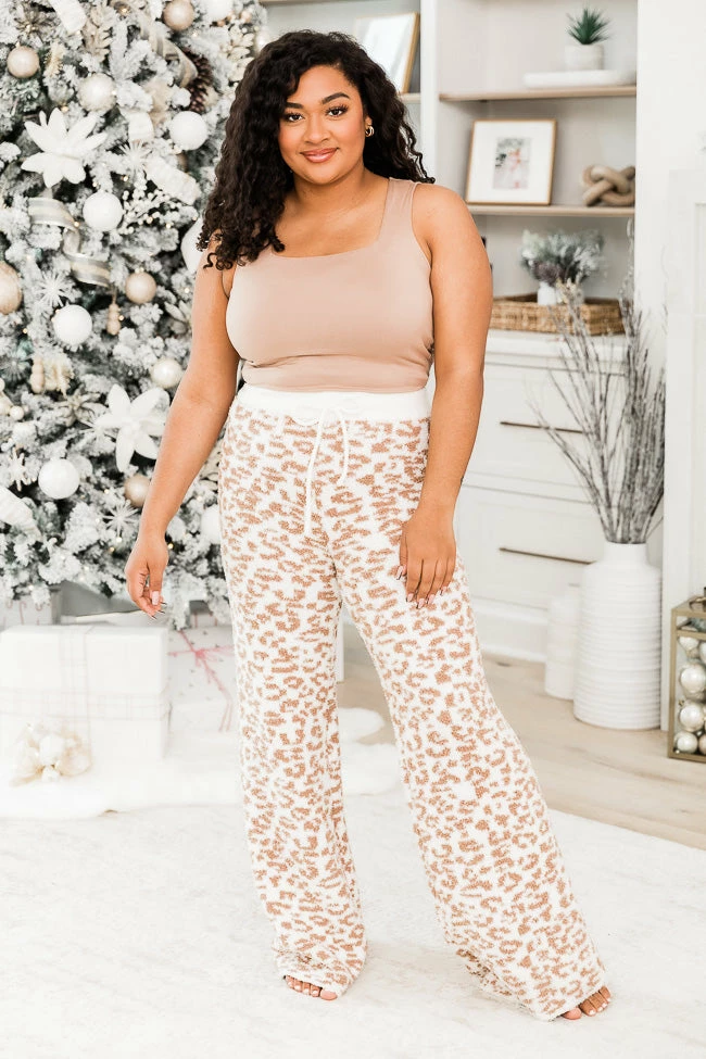 Top 10 🥰 Pink Lily Movies And Chill Brown And Ivory Leopard Print Fuzzy Lounge Pants 🎁 3 Top 10 🥰 Pink Lily Movies And Chill Brown And Ivory Leopard Print Fuzzy Lounge Pants 🎁