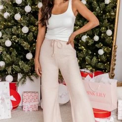 Cheapest ✨ Pink Lily Movies And Chill Blush Fuzzy Lounge Pants 🔔