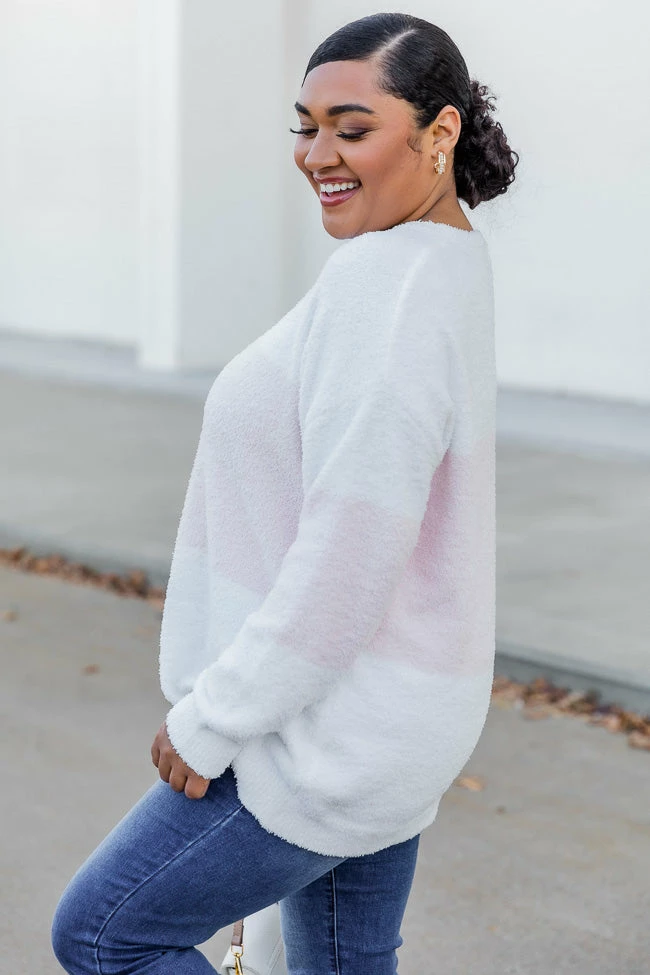 Outlet 😉 Pink Lily Story To Tell Light Pink Colorblock Fuzzy Sweater FINAL SALE 🤩 7 Outlet 😉 Pink Lily Story To Tell Light Pink Colorblock Fuzzy Sweater FINAL SALE 🤩 - Image 5