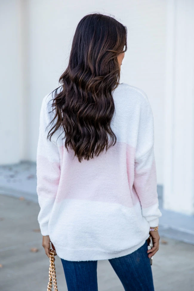 Outlet 😉 Pink Lily Story To Tell Light Pink Colorblock Fuzzy Sweater FINAL SALE 🤩 11 Outlet 😉 Pink Lily Story To Tell Light Pink Colorblock Fuzzy Sweater FINAL SALE 🤩 - Image 9