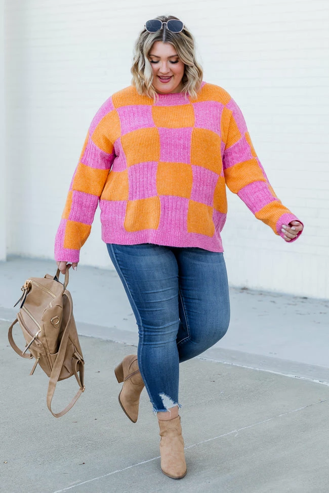 Top 10 โญ Pink Lily Illuminating Spirit Pink And Orange Fuzzy Checkered Sweater FINAL SALE ๐ 10 Top 10 โญ Pink Lily Illuminating Spirit Pink And Orange Fuzzy Checkered Sweater FINAL SALE ๐ - Image 8