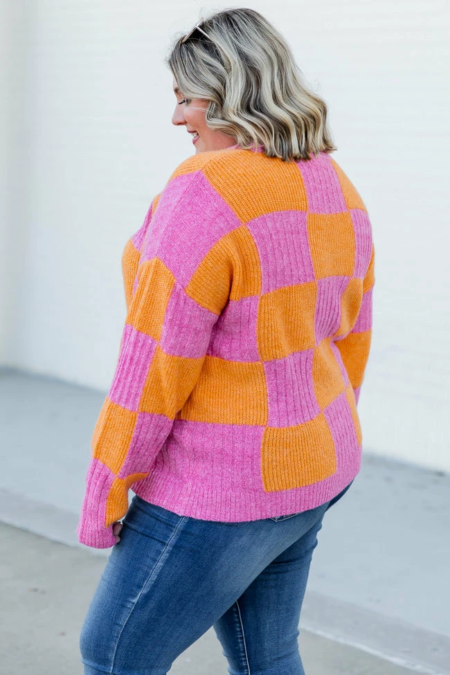 Top 10 โญ Pink Lily Illuminating Spirit Pink And Orange Fuzzy Checkered Sweater FINAL SALE ๐ 11 Top 10 โญ Pink Lily Illuminating Spirit Pink And Orange Fuzzy Checkered Sweater FINAL SALE ๐ - Image 9