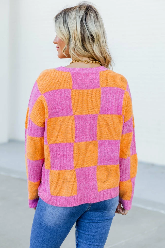 Top 10 โญ Pink Lily Illuminating Spirit Pink And Orange Fuzzy Checkered Sweater FINAL SALE ๐ 7 Top 10 โญ Pink Lily Illuminating Spirit Pink And Orange Fuzzy Checkered Sweater FINAL SALE ๐ - Image 5
