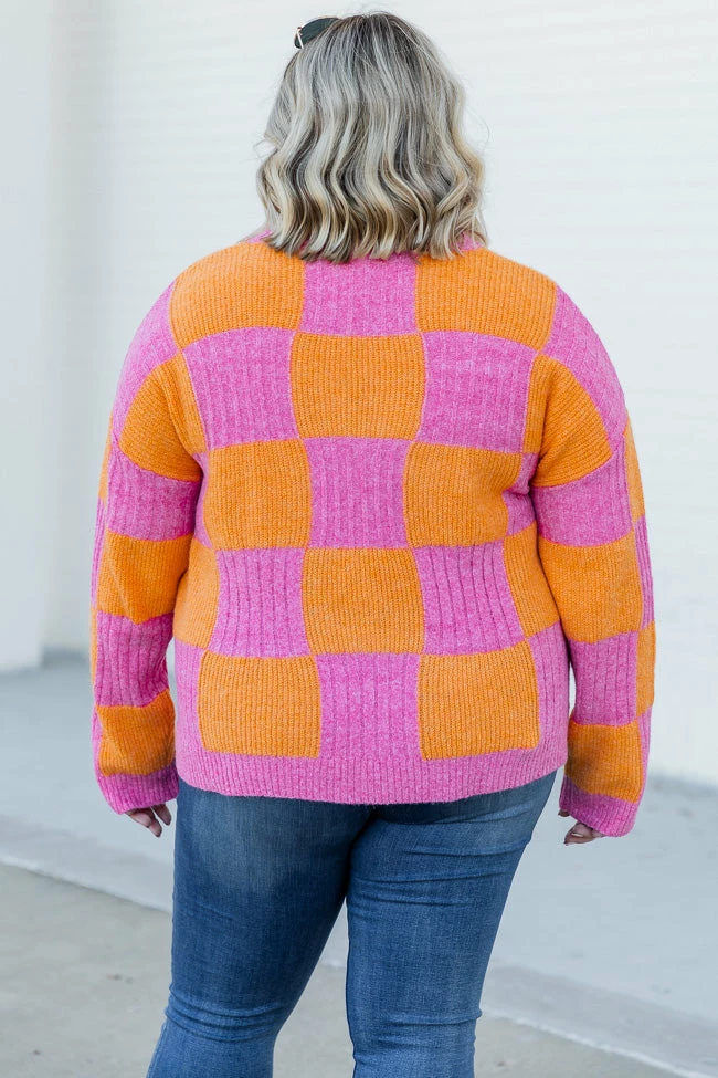 Top 10 โญ Pink Lily Illuminating Spirit Pink And Orange Fuzzy Checkered Sweater FINAL SALE ๐ 12 Top 10 โญ Pink Lily Illuminating Spirit Pink And Orange Fuzzy Checkered Sweater FINAL SALE ๐ - Image 10