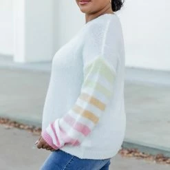 Wholesale 💯 Pink Lily Make It Yours Multicolor Striped Sweater FINAL SALE 🎁 -Glam-girl Sales 186390 12 650x