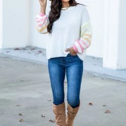 Wholesale 💯 Pink Lily Make It Yours Multicolor Striped Sweater FINAL SALE 🎁 -Glam-girl Sales 186390 2 650x