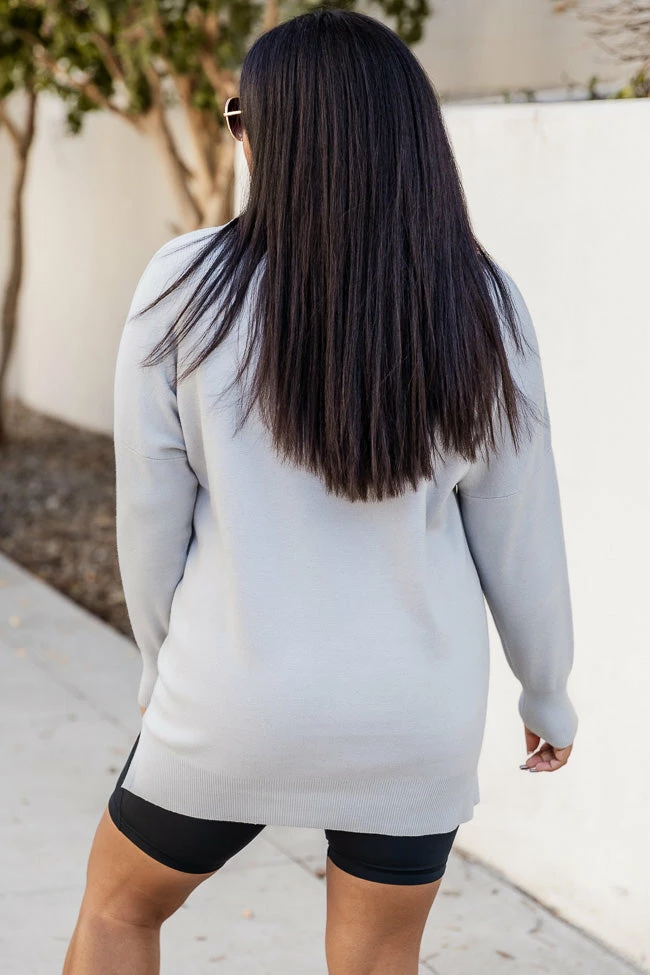 Flash Sale 😍 Pink Lily Pulling Heartstrings Grey Quarter Zip Pullover 😍 - Image 9