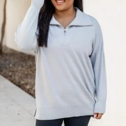 Flash Sale 😍 Pink Lily Pulling Heartstrings Grey Quarter Zip Pullover 😍 -Glam-girl Sales 186542 pullingheartstringsgrey 186020 cherie 186554 NEWbikershort 185348 camo 7 650x