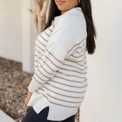 Top 10 🎁 Pink Lily Pulling Heartstrings Ivory And Tan Striped Quarter Zip Pullover ⭐ 19 Top 10 🎁 Pink Lily Pulling Heartstrings Ivory And Tan Striped Quarter Zip Pullover ⭐ -Glam-girl Sales 186550 6 650x