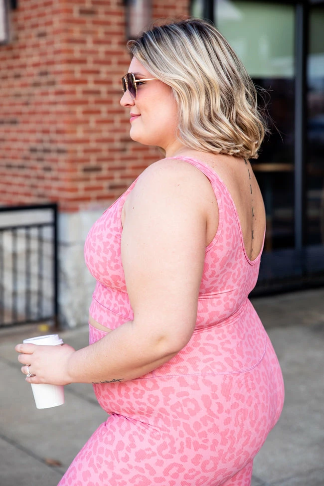 Deals 🥰 Pink Lily In Alignment Ribbed Pink Leopard Print Sports Bra 🥰 10 Deals 🥰 Pink Lily In Alignment Ribbed Pink Leopard Print Sports Bra 🥰 - Image 8