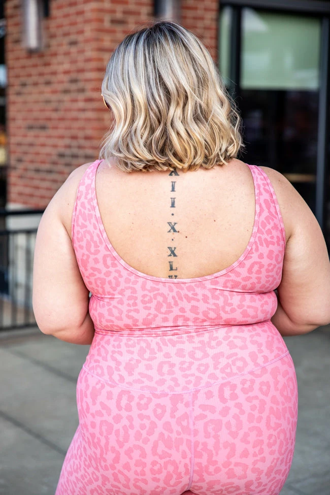 Deals 🥰 Pink Lily In Alignment Ribbed Pink Leopard Print Sports Bra 🥰 11 Deals 🥰 Pink Lily In Alignment Ribbed Pink Leopard Print Sports Bra 🥰 - Image 9