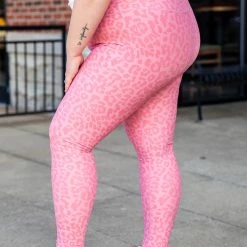 Wholesale 💯 Pink Lily In Alignment Ribbed Pink Leopard Print Leggings FINAL SALE 💯 -Glam-girl Sales 186650 186456 13 650x