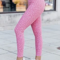 Wholesale 💯 Pink Lily In Alignment Ribbed Pink Leopard Print Leggings FINAL SALE 💯 -Glam-girl Sales 186650 186456 8 650x