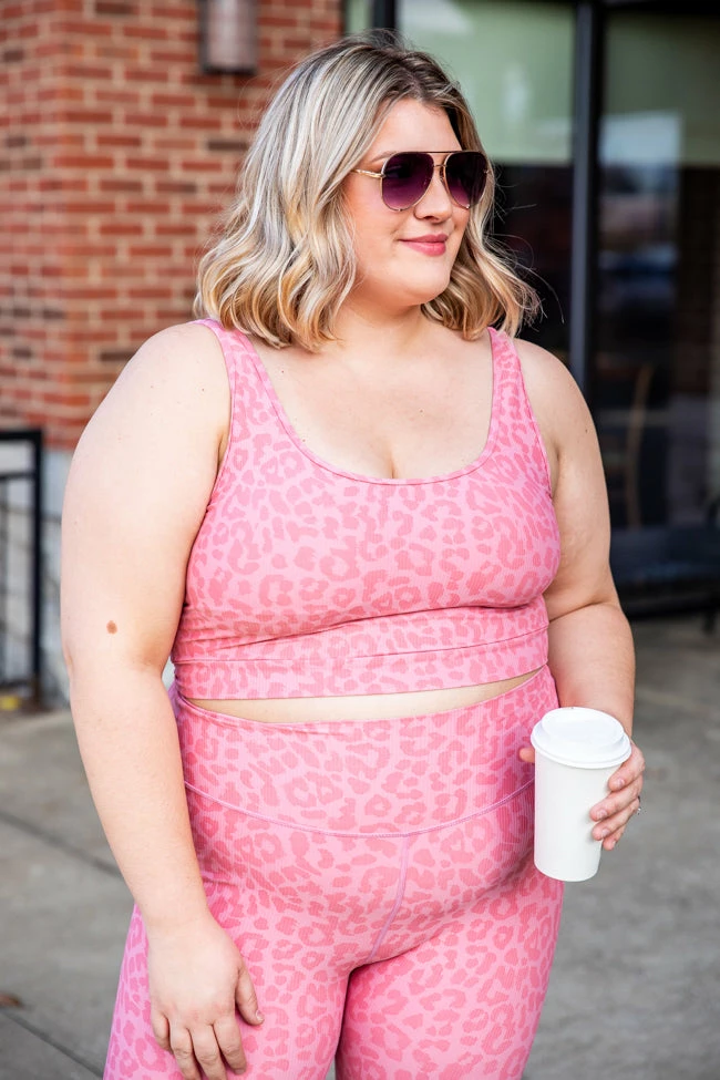 Deals 🥰 Pink Lily In Alignment Ribbed Pink Leopard Print Sports Bra 🥰 9 Deals 🥰 Pink Lily In Alignment Ribbed Pink Leopard Print Sports Bra 🥰 - Image 7