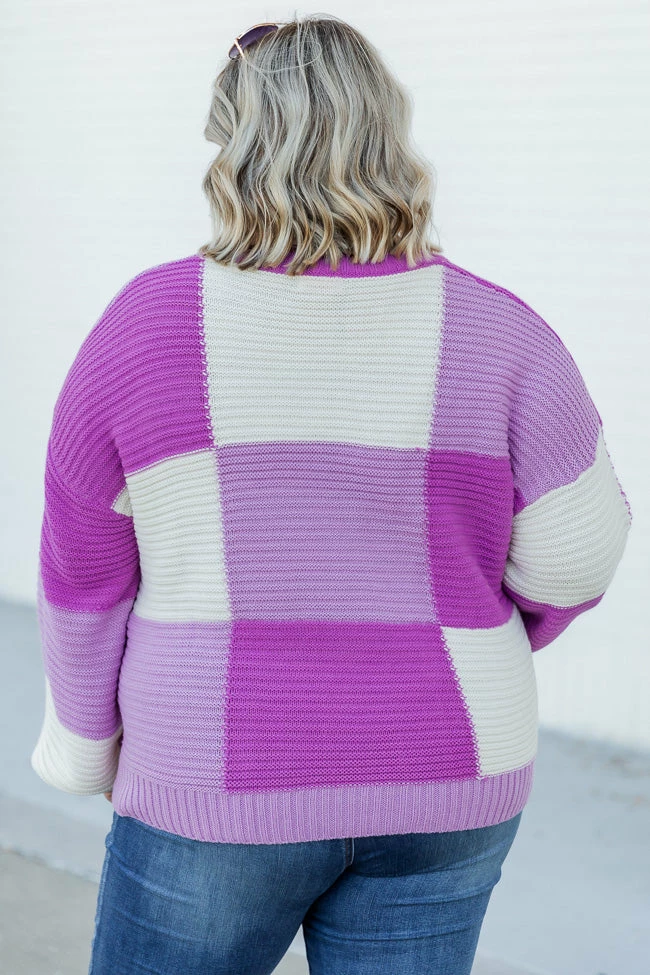 Budget 🛒 Pink Lily Feeling Special Purple Colorblock Sweater 🎁 11 Budget 🛒 Pink Lily Feeling Special Purple Colorblock Sweater 🎁 - Image 9