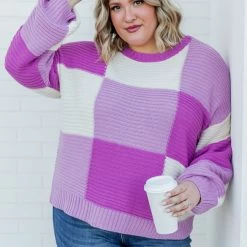 Budget 🛒 Pink Lily Feeling Special Purple Colorblock Sweater 🎁 17 Budget 🛒 Pink Lily Feeling Special Purple Colorblock Sweater 🎁 -Glam-girl Sales 186676 30 650x