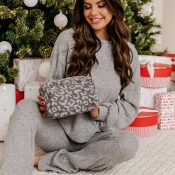 Flash Sale ⌛ Pink Lily Gotta Get Ready Dark Grey Leopard Print Bag ⭐ -Glam-girl Sales 186812 5 650x