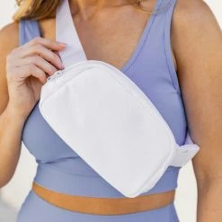 Cheapest β¨ Pink Lily Places To Go White Belt Bag FINAL SALE π