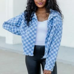 Best reviews of 🤩 Pink Lily Follow Your Path Blue Checkered Jacket FINAL SALE 😀 -Glam-girl Sales 186944 6 48ca69ec ef8c 4cce 94e6 7b4cb5e4ddbd 650x