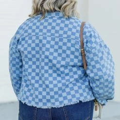 Best reviews of 🤩 Pink Lily Follow Your Path Blue Checkered Jacket FINAL SALE 😀 -Glam-girl Sales 186944 6 650x