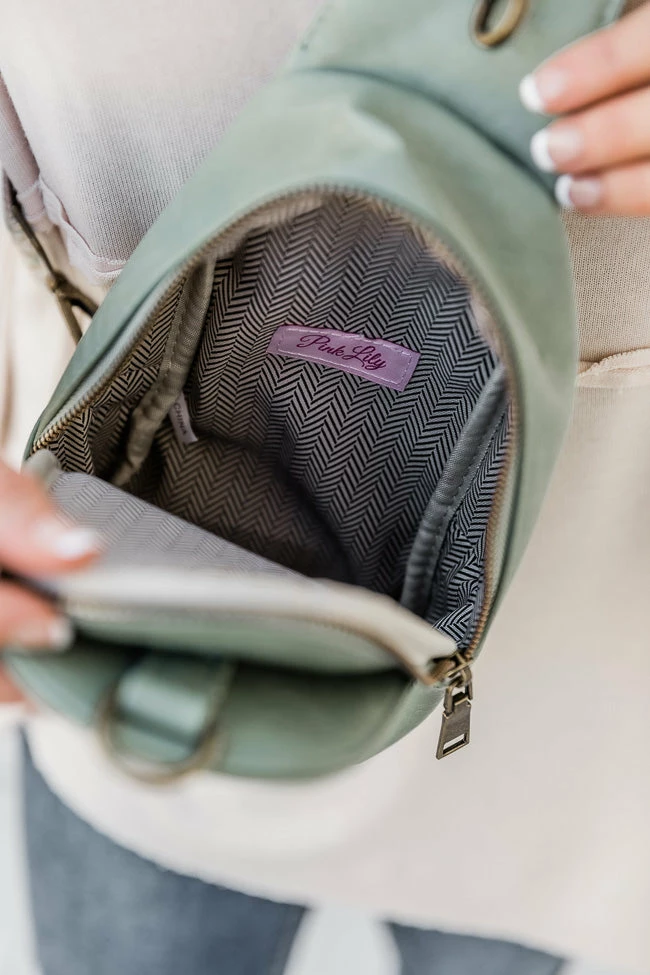 Cheap 🎁 Pink Lily All The Feels Sage Sling Bag With Removable Printed Strap 🛒 6 Cheap 🎁 Pink Lily All The Feels Sage Sling Bag With Removable Printed Strap 🛒 - Image 4
