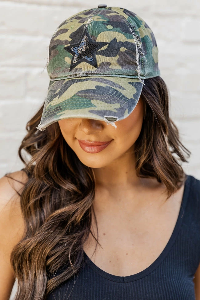 Cheapest π Pink Lily Camo Hat With Black Sparkle Star π 4 Cheapest π Pink Lily Camo Hat With Black Sparkle Star π - Image 2