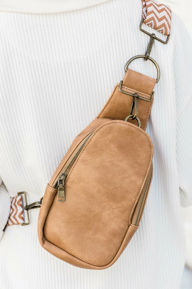 Wholesale π Pink Lily All The Feels Brown Sling Bag With Removable Printed Strap π 8 Wholesale π Pink Lily All The Feels Brown Sling Bag With Removable Printed Strap π - Image 6