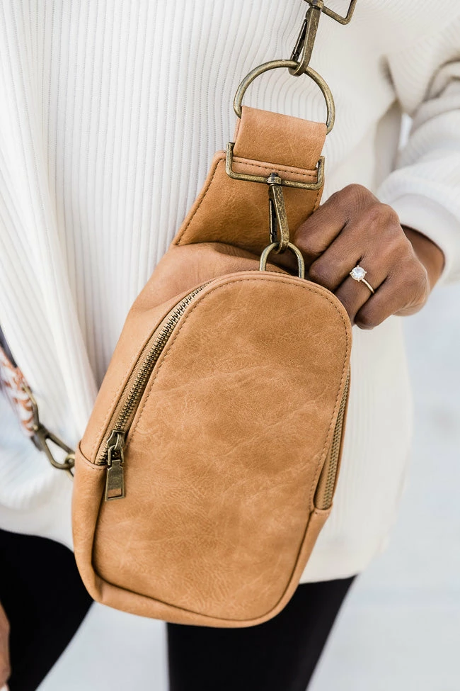 Wholesale π Pink Lily All The Feels Brown Sling Bag With Removable Printed Strap π 4 Wholesale π Pink Lily All The Feels Brown Sling Bag With Removable Printed Strap π - Image 2