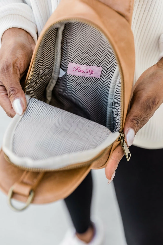 Wholesale π Pink Lily All The Feels Brown Sling Bag With Removable Printed Strap π 5 Wholesale π Pink Lily All The Feels Brown Sling Bag With Removable Printed Strap π - Image 3