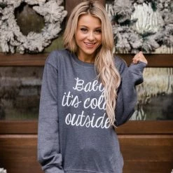 Brand new 💯 Pink Lily Baby It's Cold Outside Script Dark Heather Graphic Sweatshirt ⭐ 10 Brand new 💯 Pink Lily Baby It's Cold Outside Script Dark Heather Graphic Sweatshirt ⭐ -Glam-girl Sales 1K0A4462 881df09b 06db 48b1 a632 e6732fc57ec2 650x