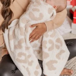 Best reviews of 😉 Pink Lily Baby's Make Me Warm Light Taupe Leopard Print Blanket 🎉