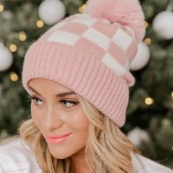Top 10 🔥 Pink Lily Rosy Cheeks Pink Checkered Beanie 🤩