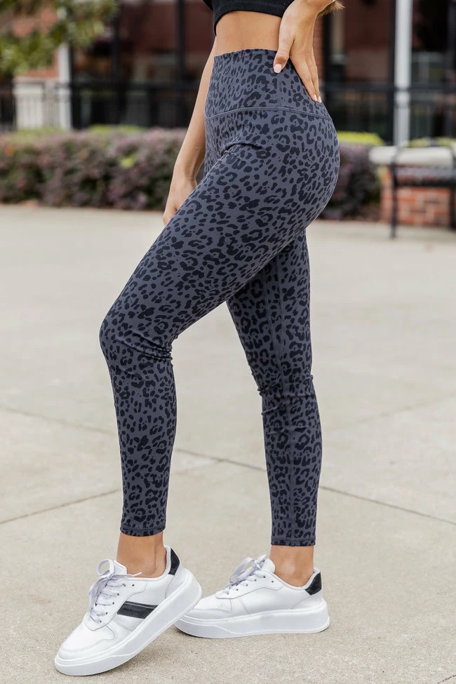 Outlet ⭐ Pink Lily Playing Hardball Slate Leopard Print Leggings ⭐ 6 Outlet ⭐ Pink Lily Playing Hardball Slate Leopard Print Leggings ⭐ - Image 4