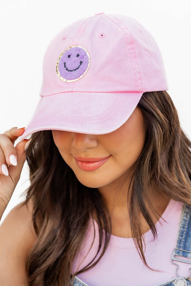 Flash Sale π Pink Lily Pink Purple Smiley Face βΎ Baseball Cap π 3 Flash Sale π Pink Lily Pink Purple Smiley Face βΎ Baseball Cap π