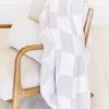 Coupon 🔔 Pink Lily Make Me Believe Taupe Checkered Blanket 🔥