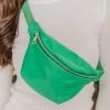 Hot Sale 🔥 Pink Lily On The Go Green Belt Bag FINAL SALE ✔️