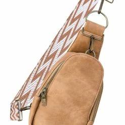 Promo 😀 Pink Lily All The Feels Brown Sling Bag With Printed Strap 🔥 -Glam-girl Sales AllTheFeelsBrownSlingBagWithPrintedStrap 650x