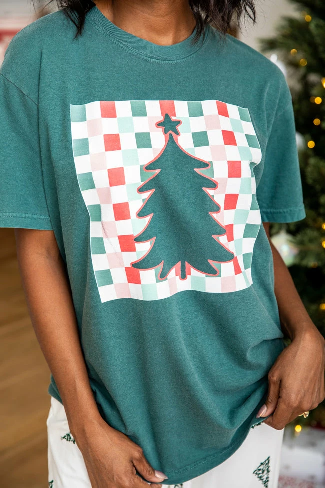 Top 10 π Pink Lily Checkered β Christmas Tree Dark Green Graphic Tee π€© 5 Top 10 π Pink Lily Checkered β Christmas Tree Dark Green Graphic Tee π€© - Image 3
