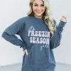 Promo ๐ Pink Lily It's Freezin' Season Yall Blue Long Sleeve Graphic Tee ๐ฏ 2 Promo ๐ Pink Lily It's Freezin' Season Yall Blue Long Sleeve Graphic Tee ๐ฏ -Glam-girl Sales B189028 8 650x