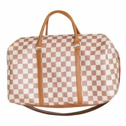 Coupon 😉 Pink Lily Boujee Weekend Away Camel Checkered Duffle Bag 🧨 -Glam-girl Sales BoujeeWeekendAwayCamelCheckeredDuffleBag 650x