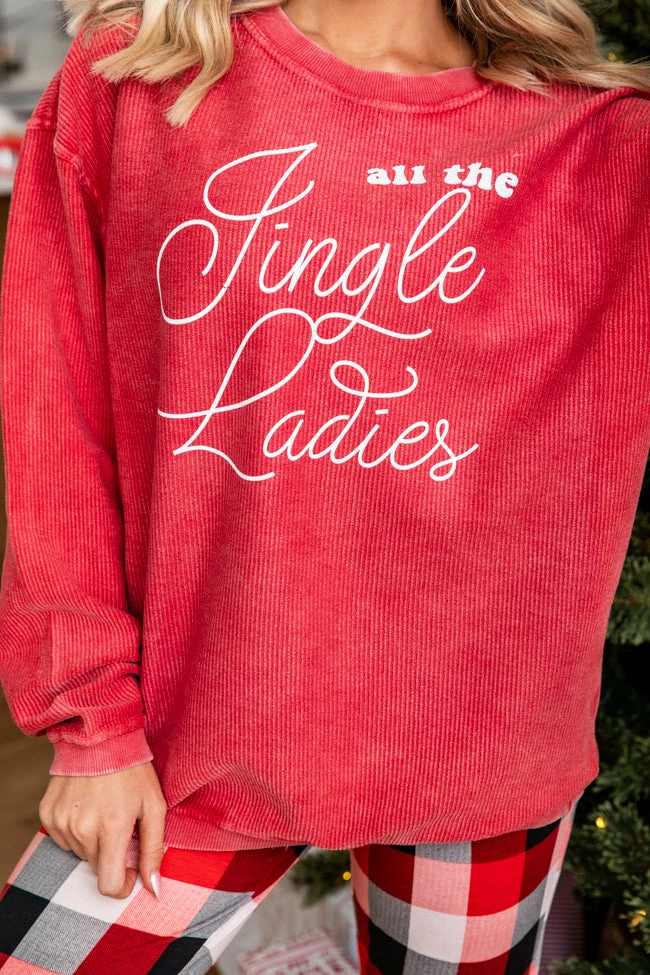 Best Pirce βοΈ Pink Lily All The Jingle Ladies Red Corded Graphic Sweatshirt π 3 Best Pirce βοΈ Pink Lily All The Jingle Ladies Red Corded Graphic Sweatshirt π
