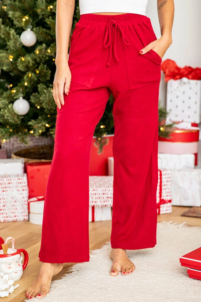 Flash Sale π Pink Lily Winter Wonderful Maroon Ribbed Lounge Pants π 4 Flash Sale π Pink Lily Winter Wonderful Maroon Ribbed Lounge Pants π - Image 2