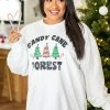 Best deal 👏 Pink Lily 🍬 Candy Cane Forest White Graphic Sweatshirt ❤️ -Glam-girl Sales DI125495 185676 4 650x