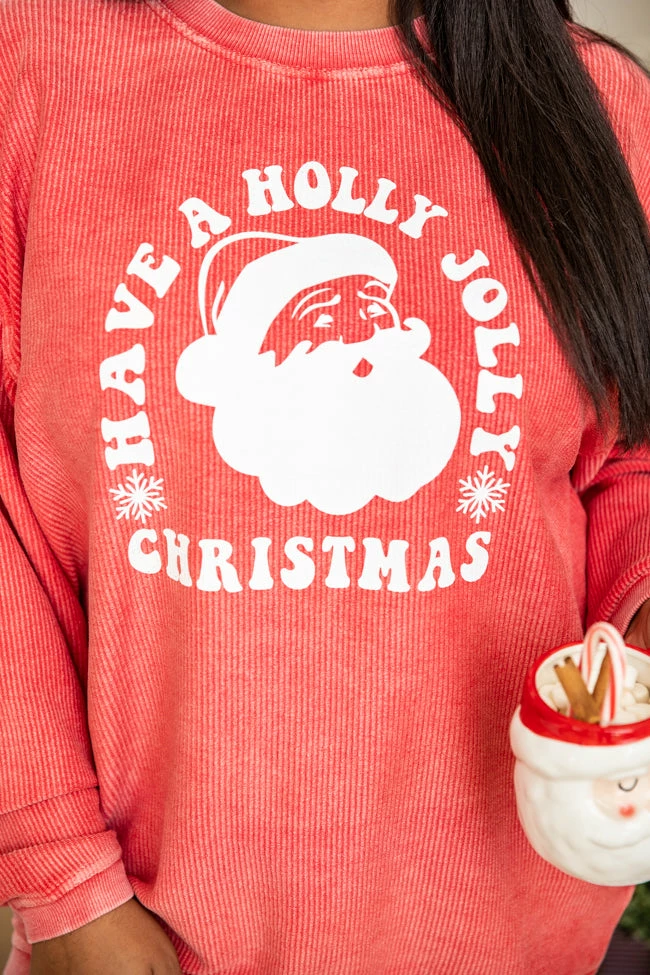 Outlet ๐ Pink Lily Have A Holly Jolly ๐ Christmas Red Corded Graphic Sweatshirt ๐ 6 Outlet ๐ Pink Lily Have A Holly Jolly ๐ Christmas Red Corded Graphic Sweatshirt ๐ - Image 4