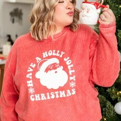 Outlet ๐ Pink Lily Have A Holly Jolly ๐ Christmas Red Corded Graphic Sweatshirt ๐ 14 Outlet ๐ Pink Lily Have A Holly Jolly ๐ Christmas Red Corded Graphic Sweatshirt ๐ -Glam-girl Sales E181774 1 650x