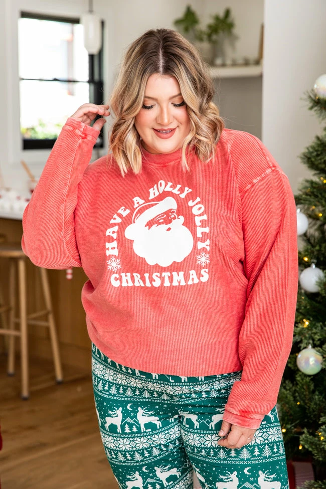 Outlet ๐ Pink Lily Have A Holly Jolly ๐ Christmas Red Corded Graphic Sweatshirt ๐ 9 Outlet ๐ Pink Lily Have A Holly Jolly ๐ Christmas Red Corded Graphic Sweatshirt ๐ - Image 7